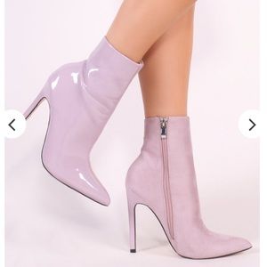 Brand NEW Patent & Suede Pointed Toe Ankle Booties